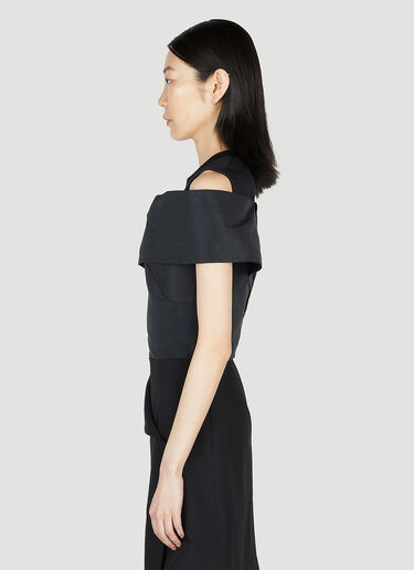 Alexander McQueen Asymmetric Top Black amq0252025