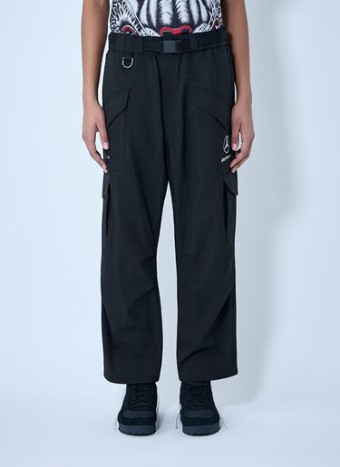 Y-3 MERCEDES Cargo Trousers with Utility Detailing Black yyy0364070
