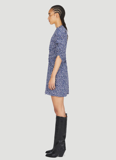 Isabel Marant Aliniza Printed Dress Blue ibm0253006