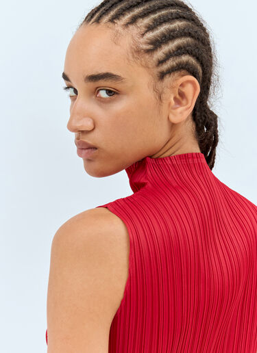 Pleats Please Issey Miyake 高领褶裥上衣 红色 plp0257024