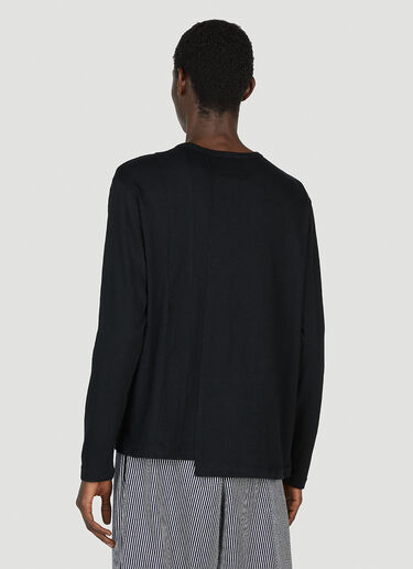 Yohji Yamamoto Asymmetric Long Sleeve Top Black yoy0152013