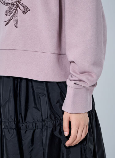 Moncler Logo Embroidered Sweatshirt Light Purple mon0265102