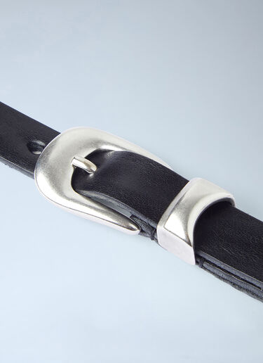 Our Legacy Curved Buckle Belt Black our0346003