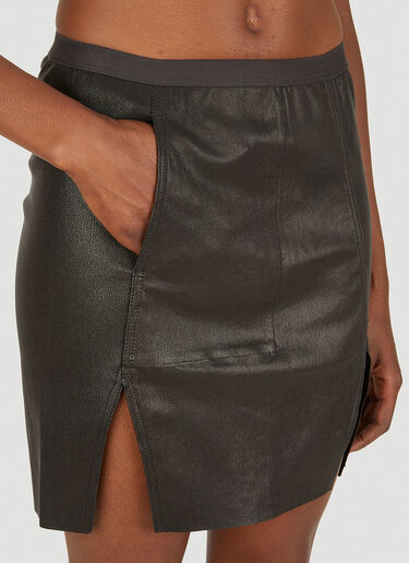 Rick Owens Coated Mini Skirt Black ric0249012