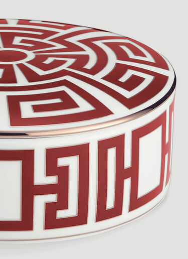 Ginori 1735 Labirinto Round Box With Cover Red wps0644466