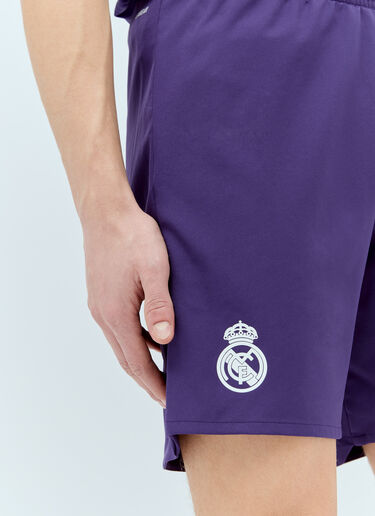 Y-3 x Real Madrid Logo Print Drawstring Shorts Purple rma0156002