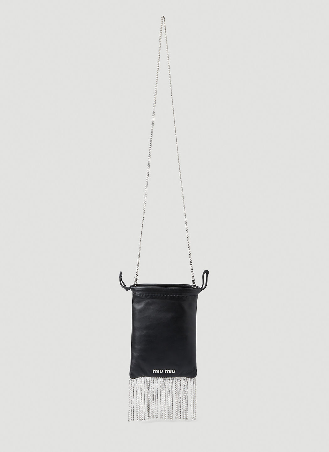 Beige Starlight crystal mesh handbag | Miu Miu | MATCHES UK