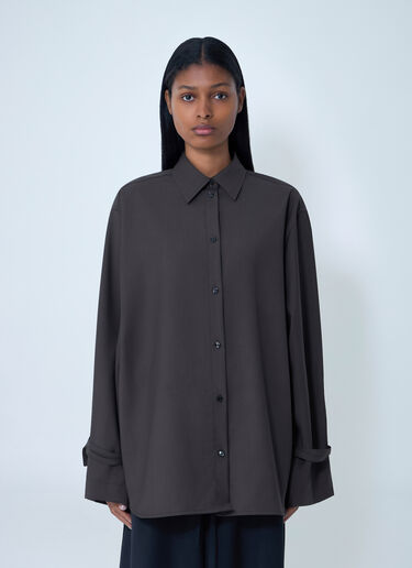 Tie-Cuff Shirt TOTEME Tie-Cuff Shirt Brown tot0263017