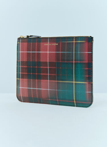 Comme des Garçons Wallet Lenticular Tartan Large Pouch Multicolour cdw0355004