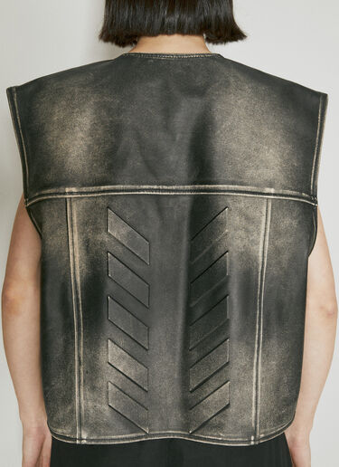 Eytys Harper Emboss Vintage Leather Vest Grey eyt0354006