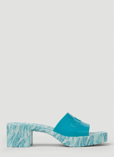Gucci Marbled Sole Heeled Sandals Blue guc0250107