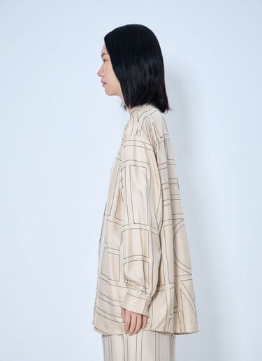 LN-CC® - Toteme: Classic Embroidered Shirt - Cream Toteme Classic Embroidered Shirt Cream tot0265012