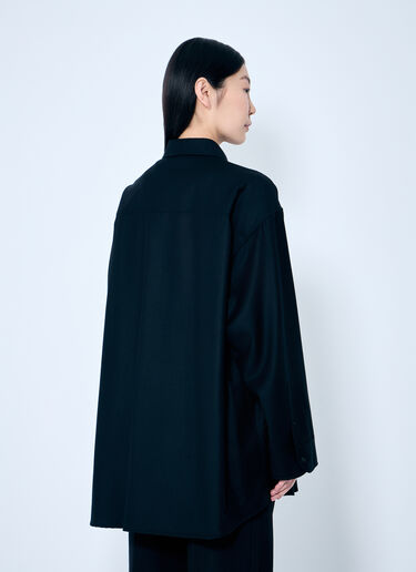 The Row Caroline Wool Shirt Black row0258021