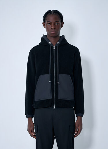 Moncler Teddy Zip-Up Cardigan Black mon0163042