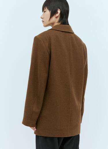 Boxy Single Breasted Blazer Lemaire Boxy Single Breasted Blazer Brown lem0254002