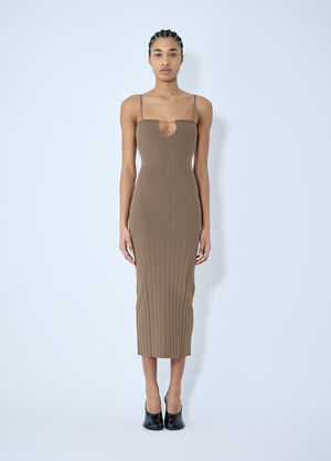 Jacquemus La Robe Sierra Bretelles Dress White jac0260003