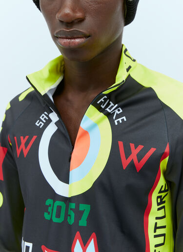Walter Van Beirendonck 57 Bike Long Sleeve Top Black wlt0154008