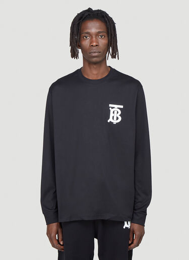 Burberry TB Monogram Long-Sleeved T-Shirt Black bur0139005