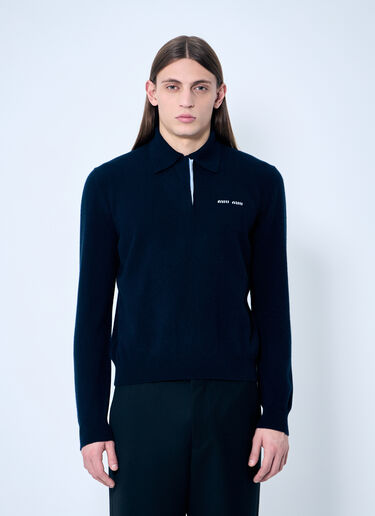 Miu Miu Cashmere Polo Sweater Black miu0359002