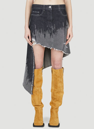 JW Anderson Asymmetric Studded Skirt Grey jwa0252002