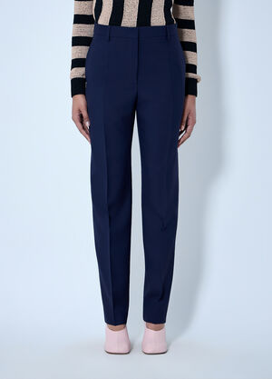 Dries Van Noten Wool Tailored Trousers Navy dvn0264002
