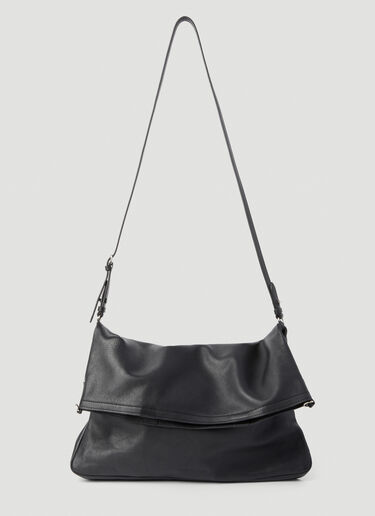 Dries Van Noten Leather Flap-Over Tote Bag Black dvn0156045