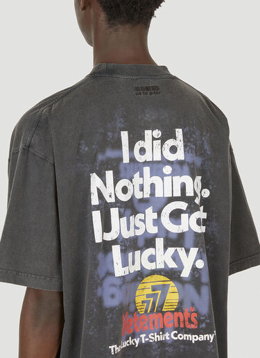 VETEMENTS I Got Lucky T-Shirt Dark Grey vet0150016