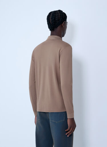 Lacoste Silk Polo Shirt Beige lac0162003