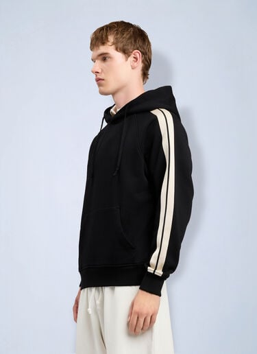 Palm Angels Back Curved Logo Track Hoodie Black pma0164073