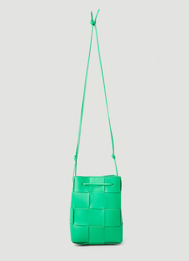 Intreccio Bucket Mini Shoulder Bag Bottega Veneta Intreccio Bucket Mini Shoulder Bag Green bov0248090