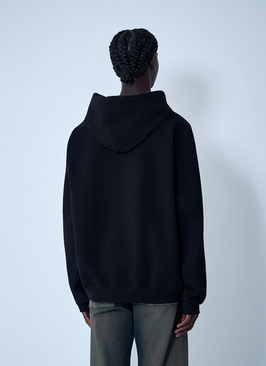 Cotton Hooded Sweatshirt Rick Owens Cotton Hooded Sweatshirt Black ric0161008