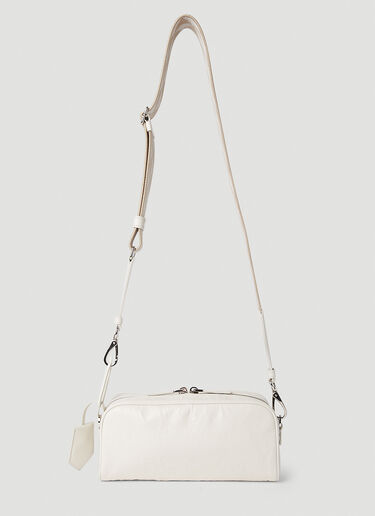 Prada Antique Leather Pocket Shoulder Bag White pra0252070