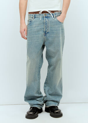Miu Miu Five Pocket Jeans Blue miu0157004