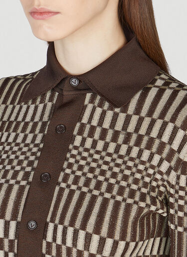 Bottega Veneta Lightweight Striped Cardigan Brown bov0249097