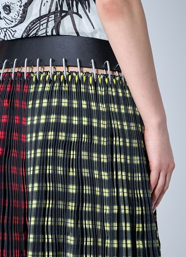 Chopova Lowena Split Carabiner Midi Skirt Red cho0360006