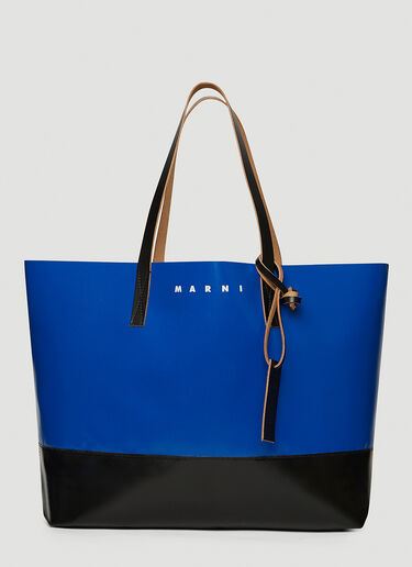 Marni Tribeca Vertical Shopping Tote Bag Blue mni0149038