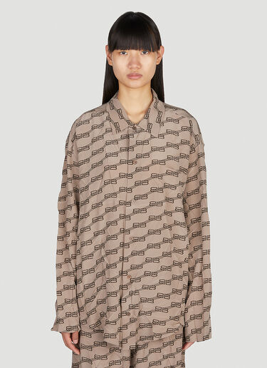 Balenciaga Monogram Shirt Beige bal0251017