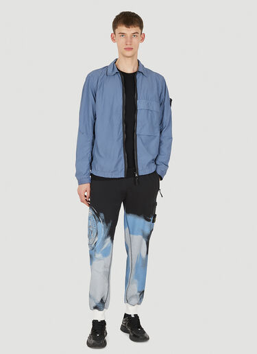 Stone Island Graphic Print Track Pants Black sto0150031