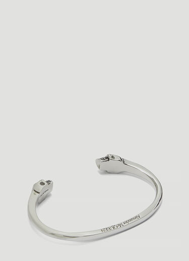 Alexander McQueen Twin Skull Bracelet Silver amq0142002