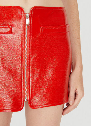Courrèges Vinyl Swallow Skirt Red cou0249008
