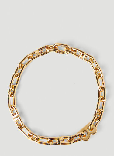 Balenciaga B Chain Thin Necklace Gold bal0345003