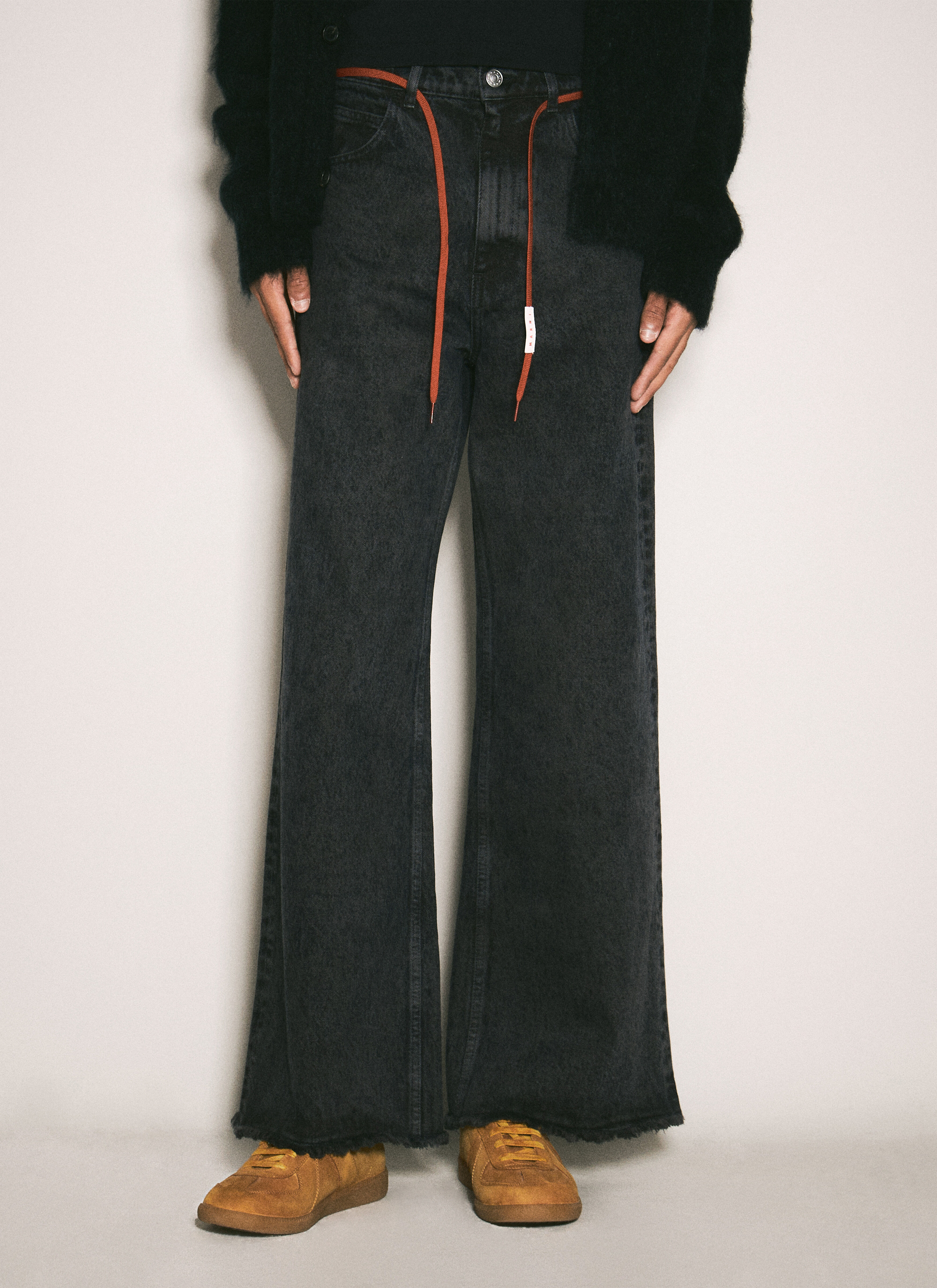 Marni Men's' Marble-Dyed Flared Jeans in Black | LN-CC®