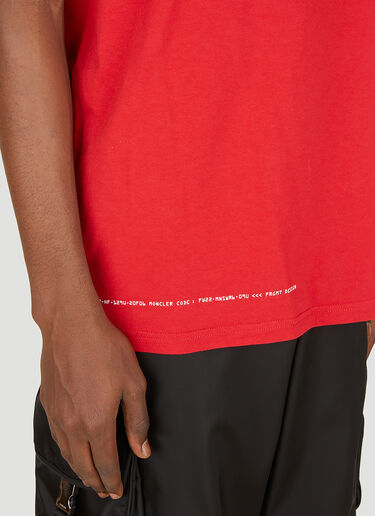 7 Moncler FRGMT Hiroshi Fujiwara Logo Print T-Shirt Red mfr0151015
