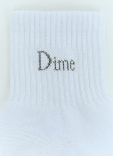 Dime Set of Two Pairs Of Classic Socks White dmt0154032