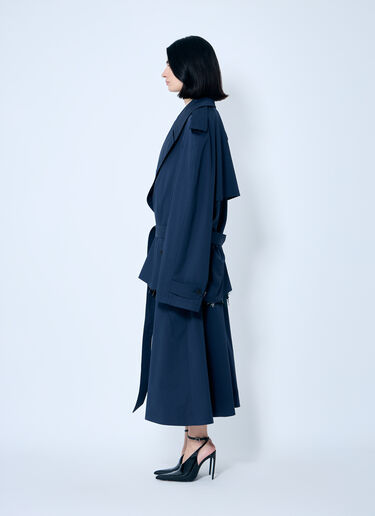 Balenciaga 短款做旧下摆风衣  蓝色 bal0259004