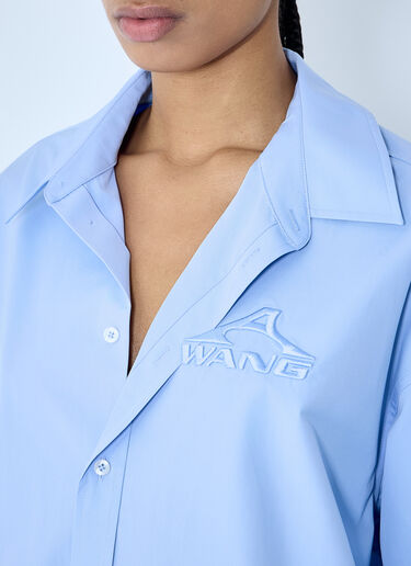 Alexander Wang Shirt With Graphic Embroidery Blue awg0260001