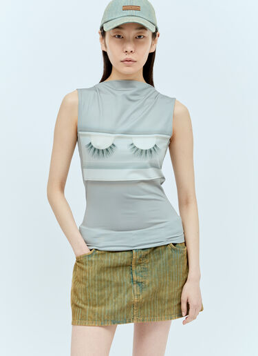 Acne Studios Eyelash Print Top Grey acn0256040