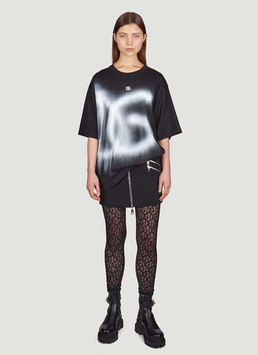 Dolce & Gabbana Spray Paint Logo T-Shirt Black dol0250016