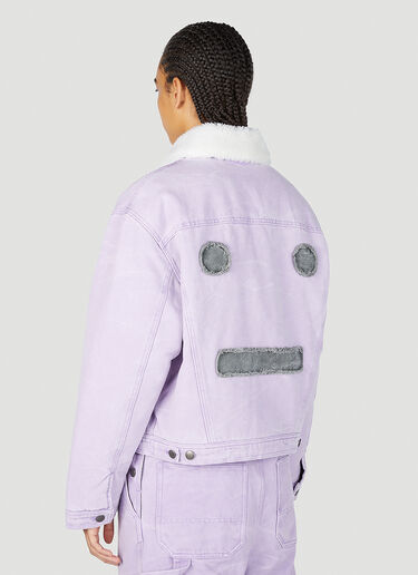 Acne Studios 方脸贴饰帆布夹克 粉紫色 acn0253012