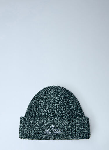 LN-CC® - Stone Island: Ribbed Knit Beanie - Green Stone Island Ribbed Knit Beanie Green sto0165032